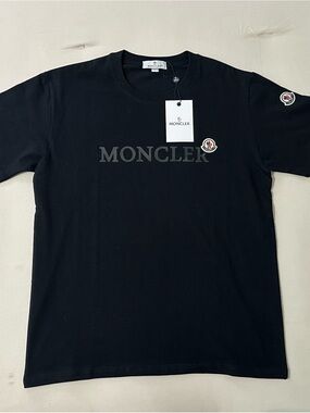 Moncler Black Logo Patch Crewneck Tee